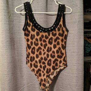 Leopard print bodysuit